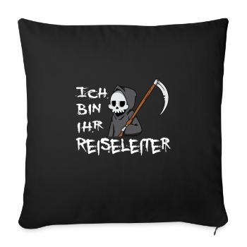 Reiseleiter Reiseführer Tour Guide Tourisenführer - Sofakissenbezug 45 x 45 cm - Schwarz - Vorne