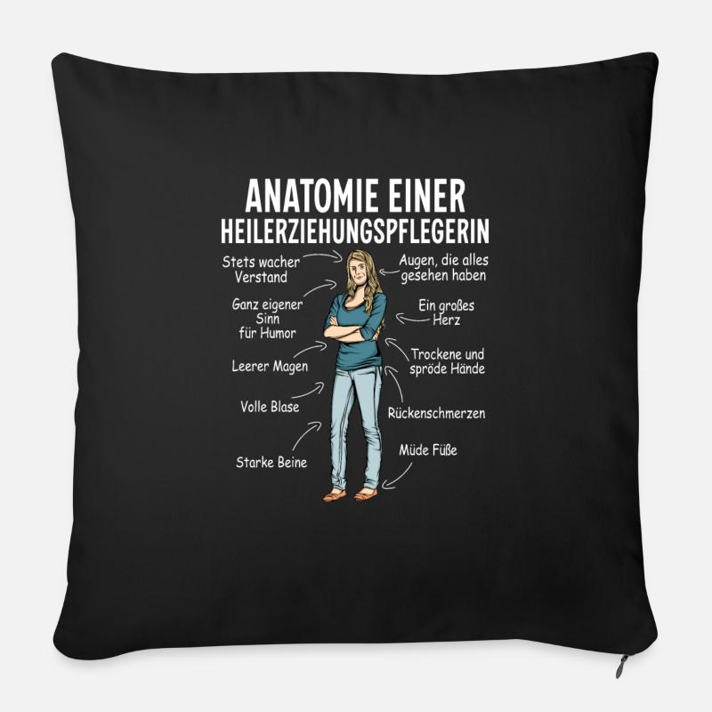 Heilerziehungspfleger Altenpflege Sozialbereich - Sofakissenbezug 45 x 45 cm - Schwarz