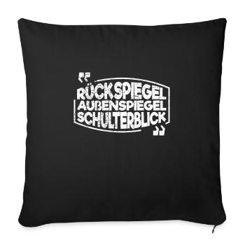 Fahrlehrer Fahrschule Fahrschüler Auto fahren - Sofakissenbezug 45 x 45 cm - Schwarz - Vorne