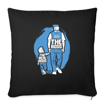 Police Papa Son Partner Look - Sofa pillowcase 17,3'' x 17,3'' (45 x 45 cm) - black - Front