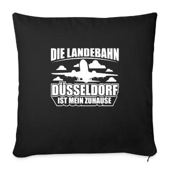 Planespotter Planespotting Flugzeug - Sofakissenbezug 45 x 45 cm - Schwarz - Vorne