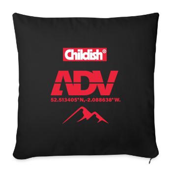 Childish ADV - Sofa pillowcase 17,3'' x 17,3'' (45 x 45 cm) - black - Front