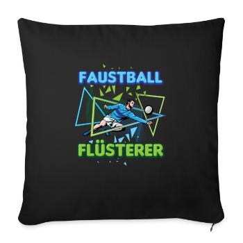 Fistball Whisperer Jeu de recul Fistballer - Housse de coussin décorative 45 x 45 cm - noir - Devant
