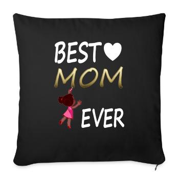 Mother's Day Celebrate Best Mom Best Mother Gift - Sofa pillowcase 17,3'' x 17,3'' (45 x 45 cm) - black - Front