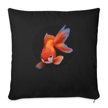 Poisson Fish Head Poisson Pêche Cadeau de pêche - Housse de coussin décorative 45 x 45 cm - noir - Devant