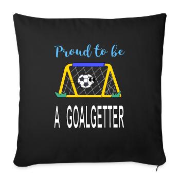 I am proud to be a striker Football gift idea - Sofa pillowcase 17,3'' x 17,3'' (45 x 45 cm) - black - Front