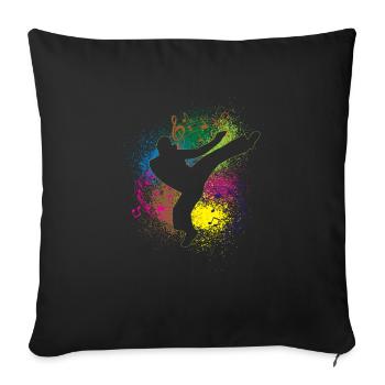 Brazilian Martial Art martial art | Capoeira - Sofa pillowcase 17,3'' x 17,3'' (45 x 45 cm) - black - Front