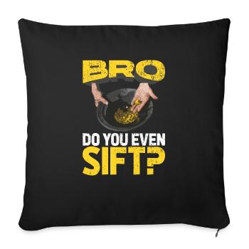 Inondation d’or Extraction d’or - Housse de coussin décorative 45 x 45 cm - noir - Devant