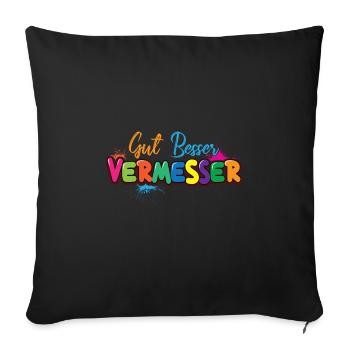 Géomètre Géomètre Géologue - Housse de coussin décorative 45 x 45 cm - noir - Devant