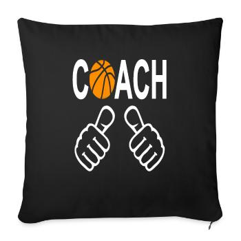 Basketball Coach Basketball Coach Basketball Game - Sofa pillowcase 17,3'' x 17,3'' (45 x 45 cm) - black - Front