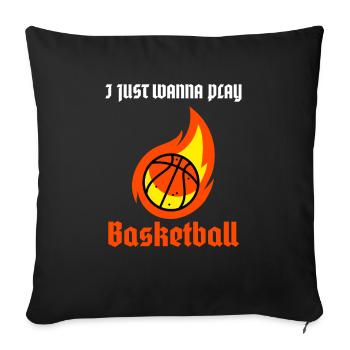 Basketball play Baskteball players gift idea - Sofa pillowcase 17,3'' x 17,3'' (45 x 45 cm) - black - Front
