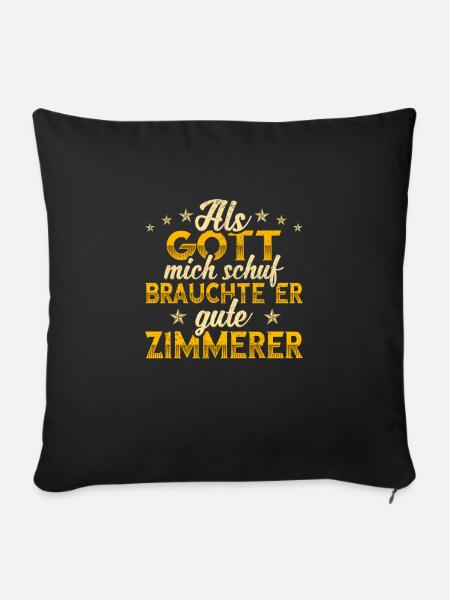 Zimmerer - Sofakissenbezug 45 x 45 cm - Schwarz