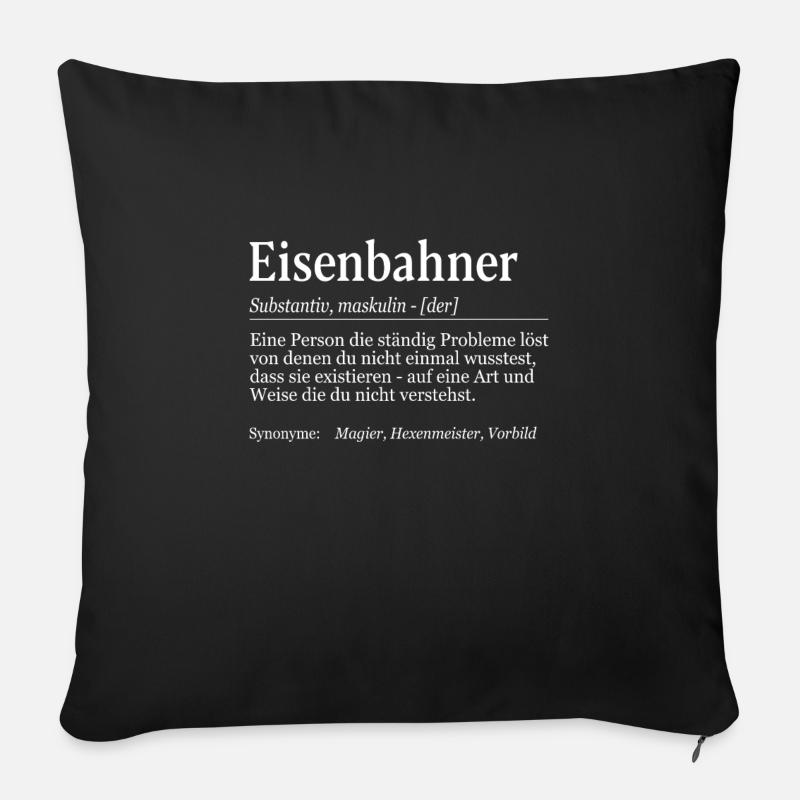 Eisenbahner Definition Duden Schaffner - Sofakissenbezug 45 x 45 cm - Schwarz