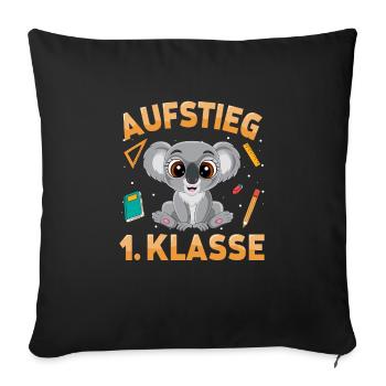 Aufstieg 1. Klasse Koala - Sofakissenbezug 45 x 45 cm - Schwarz - Vorne