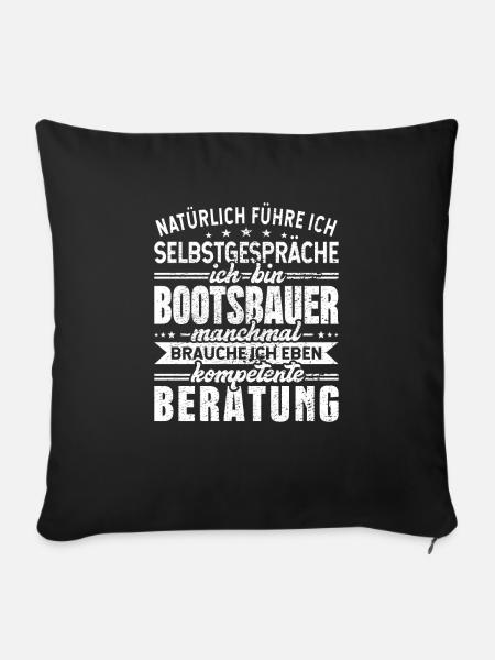 Bootsbauer Schiffsbauer - Sofakissenbezug 45 x 45 cm - Schwarz