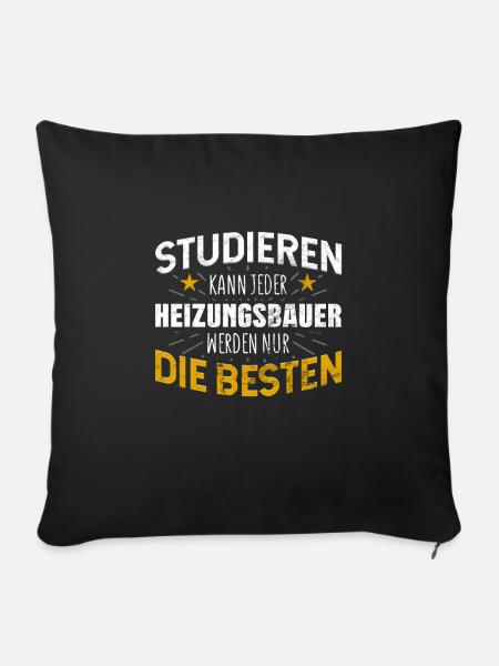 Heizungsbauer - Sofakissenbezug 45 x 45 cm - Schwarz