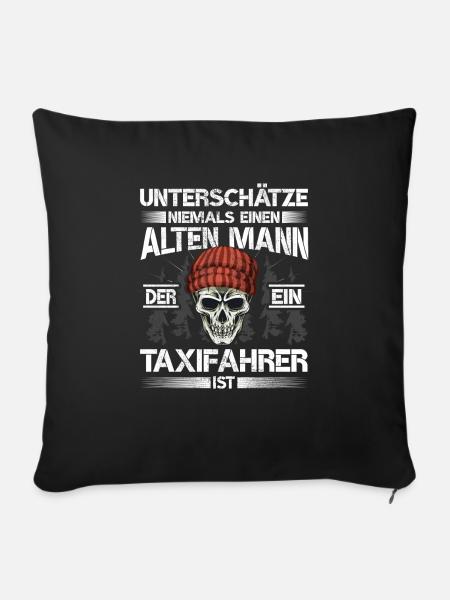 Taxifahrer - Sofakissenbezug 45 x 45 cm - Schwarz