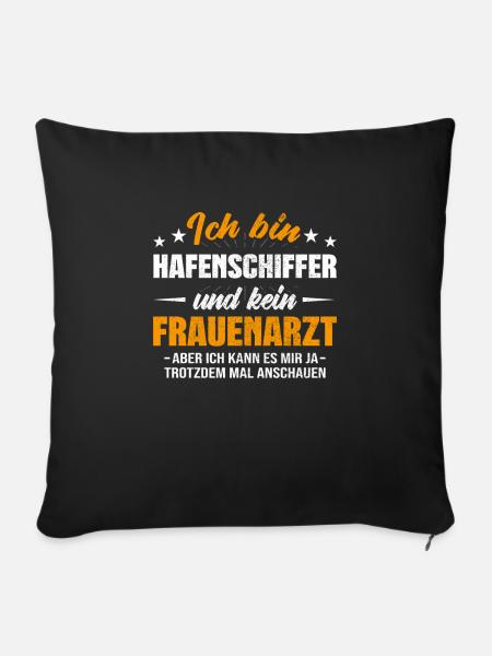 Hafenschiffer - Sofakissenbezug 45 x 45 cm - Schwarz