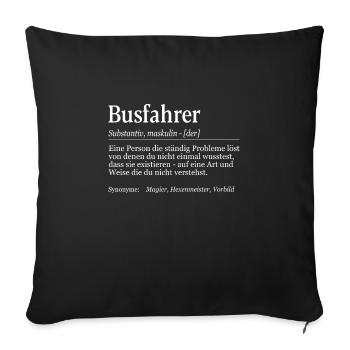 Busfahrer Definition Duden Reisebus - Sofakissenbezug 45 x 45 cm - Schwarz - Vorne