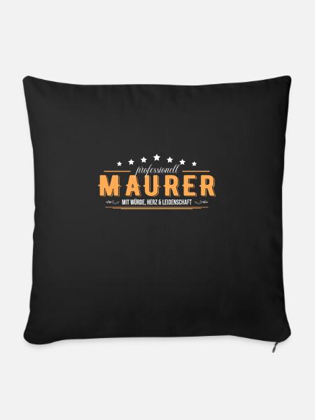 Maurer - Sofakissenbezug 45 x 45 cm - Schwarz