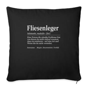 Fliesenleger Definition Duden Mosaikleger - Sofakissenbezug 45 x 45 cm - Schwarz - Vorne