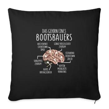 Bootsbauer Anatomie Gehirn Schiffsbauer - Sofakissenbezug 45 x 45 cm - Schwarz - Vorne