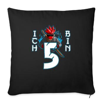 Kostüm Ninja 5. Geburtstag Junge - Sofakissenbezug 45 x 45 cm - Schwarz - Vorne
