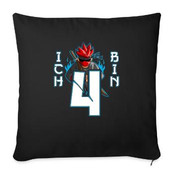 Kostüm Ninja 4. Geburtstag Junge - Sofakissenbezug 45 x 45 cm - Schwarz - Vorne