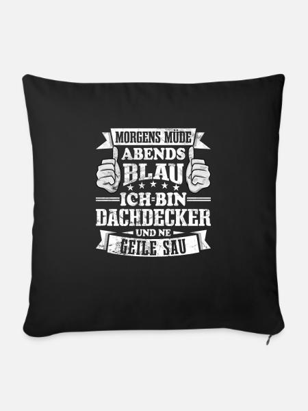 Dachdecker - Sofakissenbezug 45 x 45 cm - Schwarz