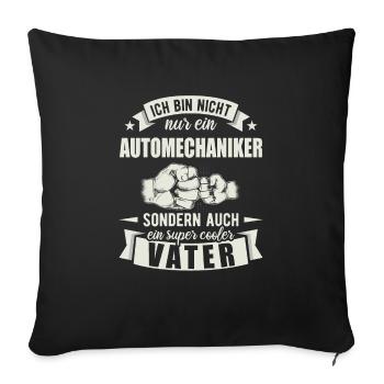 Automechaniker - Sofakissenbezug 45 x 45 cm - Schwarz - Vorne