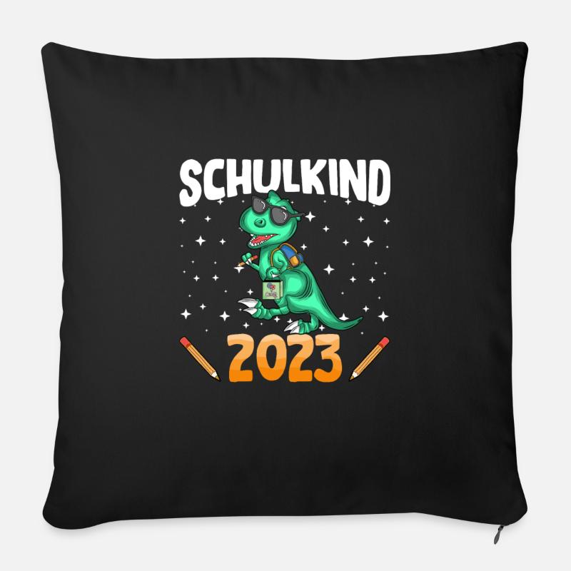 Schulkind 2023 Einschulung 1. Klasse Erstklassig - Sofakissenbezug 45 x 45 cm - Schwarz