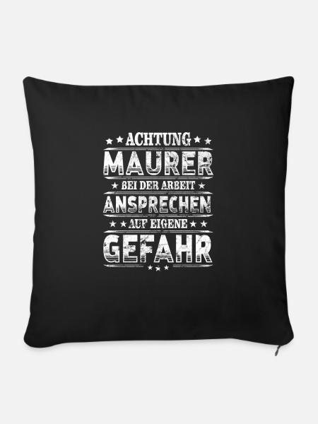 Maurer - Sofakissenbezug 45 x 45 cm - Schwarz