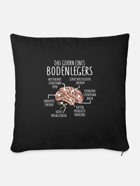 Bodenleger Anatomie - Sofakissenbezug 45 x 45 cm - Schwarz