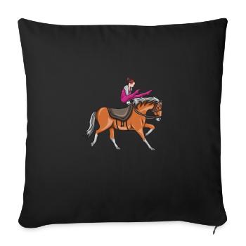 Voltigieren - Sofakissenbezug 45 x 45 cm - Schwarz - Vorne