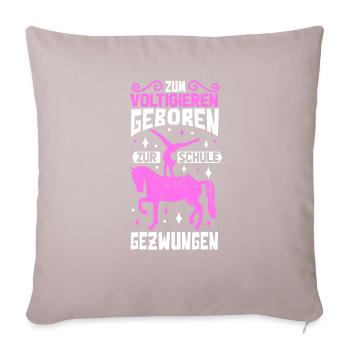 Voltigieren - Sofakissenbezug 45 x 45 cm - helles Taupe - Vorne