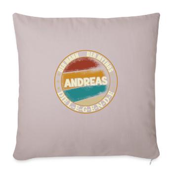 Andreas Vorname Name Geburtstag - Sofakissenbezug 45 x 45 cm - helles Taupe - Vorne