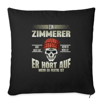 Zimmerer - Sofakissenbezug 45 x 45 cm - Schwarz - Vorne