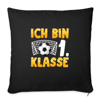 Ich bin 1. Klasse - Sofakissenbezug 45 x 45 cm - Schwarz - Vorne