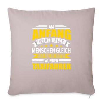 Taxifahrer - Sofakissenbezug 45 x 45 cm - helles Taupe - Vorne