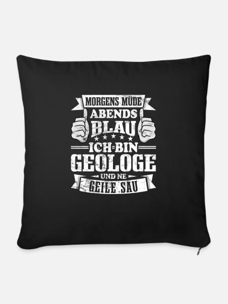 Geologe - Sofakissenbezug 45 x 45 cm - Schwarz