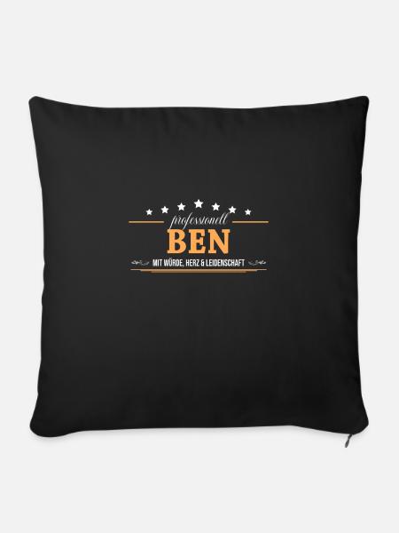 Professionell Ben Name Vorname - Sofakissenbezug 45 x 45 cm - Schwarz