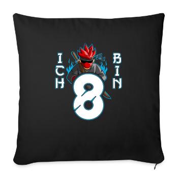 Kostüm Ninja 8. Geburtstag Junge - Sofakissenbezug 45 x 45 cm - Schwarz - Vorne