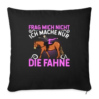 Voltigieren - Sofakissenbezug 45 x 45 cm - Schwarz - Vorne