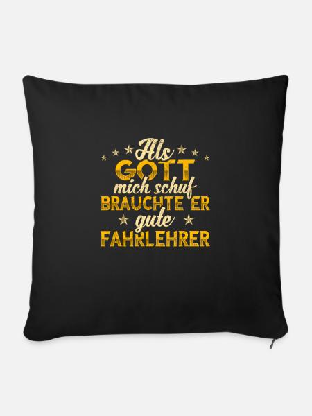 Fahrlehrer - Sofakissenbezug 45 x 45 cm - Schwarz