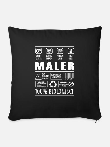 Maler - Sofakissenbezug 45 x 45 cm - Schwarz