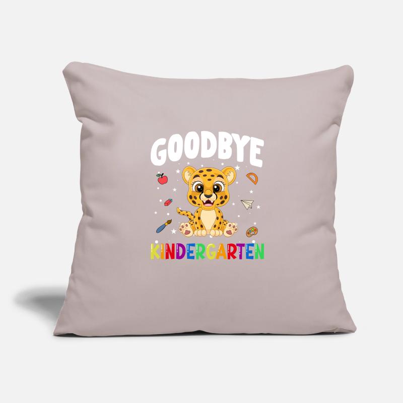 Goodbye Kindergarten Leopard Einschulung Schule Sofakissenbezug 45 x 45 cm