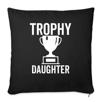 Trophée Fille - Housse de coussin décorative 45 x 45 cm - noir - Devant