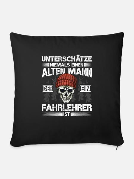 Fahrlehrer - Sofakissenbezug 45 x 45 cm - Schwarz