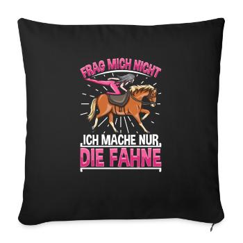 Voltigieren - Sofakissenbezug 45 x 45 cm - Schwarz - Vorne
