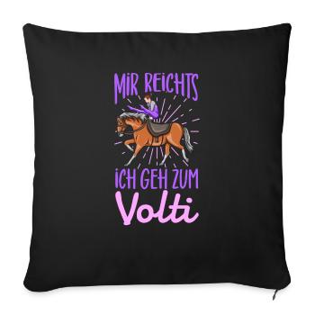 Voltigieren - Sofakissenbezug 45 x 45 cm - Schwarz - Vorne